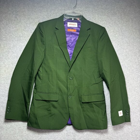 Opposuits Suit Jacket Blazer Youth Boys 16 Glorious Green Christmas Holiday - Picture 1 of 8